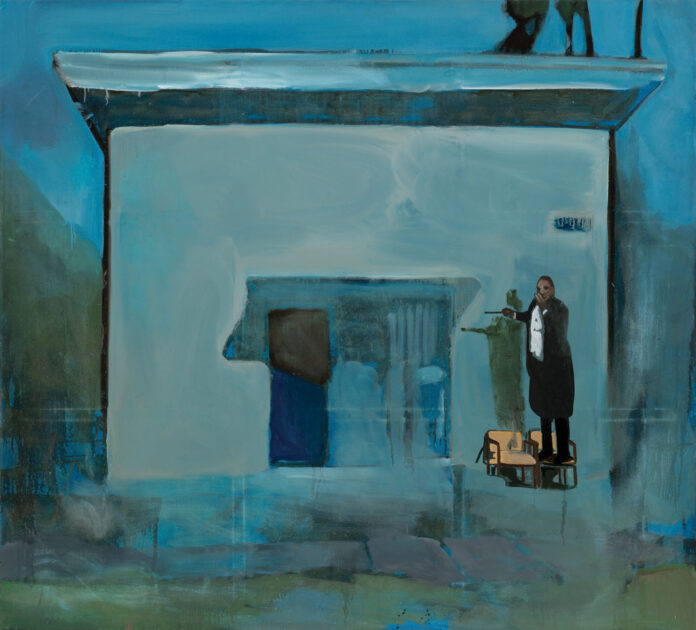 Philadelphia Art Museum - Noah Davis, "The Conductor," 2014, oil on canvas, 69 x 76 in., Glenstone Museum, Potomac, Maryland