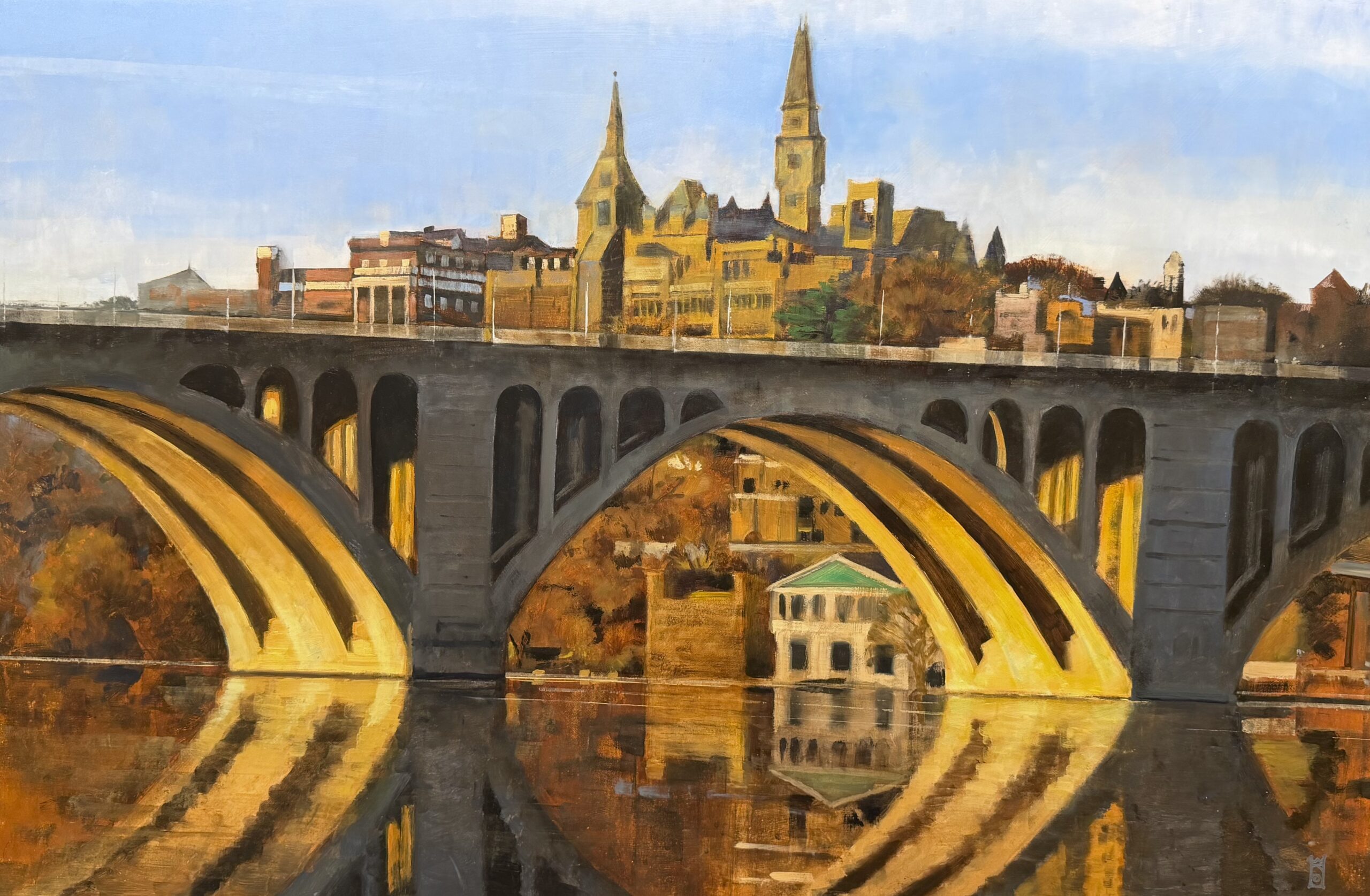 Steven S. Walker, “Key to the City,” oil on panel, 24 x 36 in.