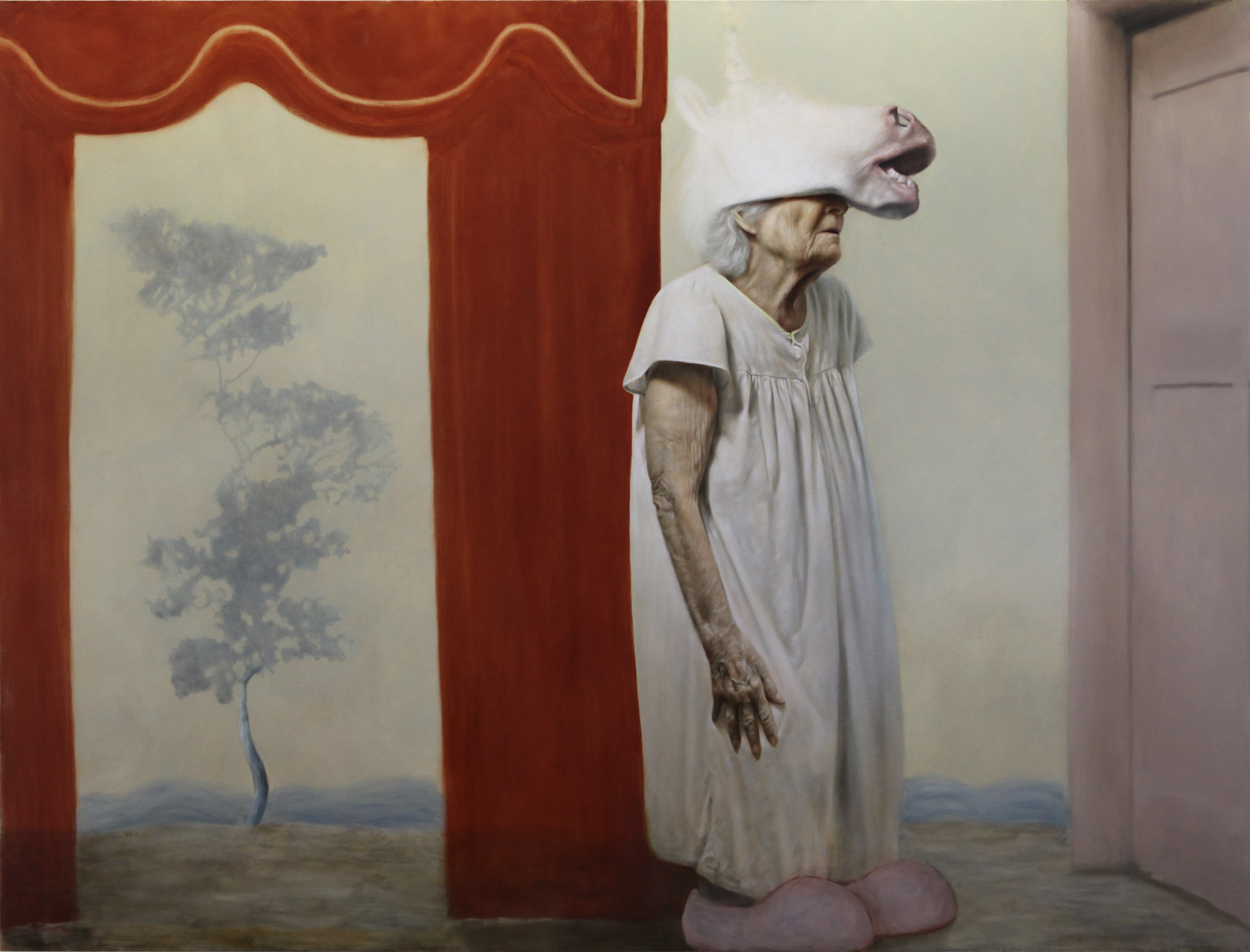 Guild Hall - Jason Bard Yarmosky, "Somewhere," 2017, Oil on canvas, 78 x 103 inches, Image courtesy of the artist