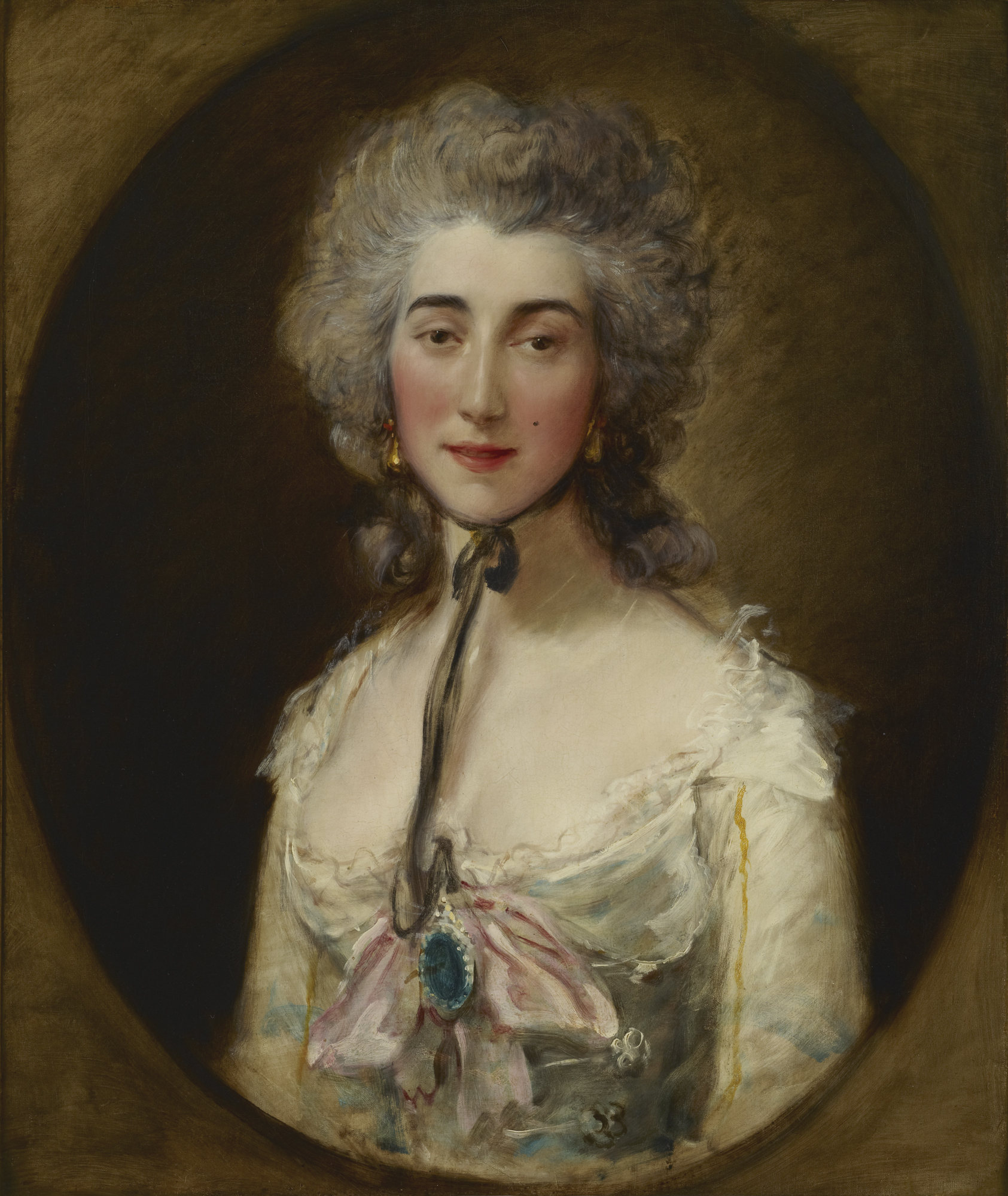 Thomas Gainsborough, "Grace Dalrymple Elliott," 1782, oil on canvas, 30 1/8 x 25 in., The Frick Collection, New York; Photo: Michael Bodycomb