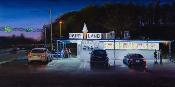 James Fleeson, “Dairy Land,” oil, 12 x 24 in. PleinAir Salon art competition - James Fleeson, “Dairy Land,” oil, 12 x 24 in.