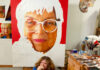 What It Was Like to Paint the Queen of Photorealism In-progress painting of Audrey Flack photorealism artist