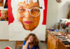 What It Was Like to Paint the Queen of Photorealism In-progress painting of Audrey Flack photorealism artist