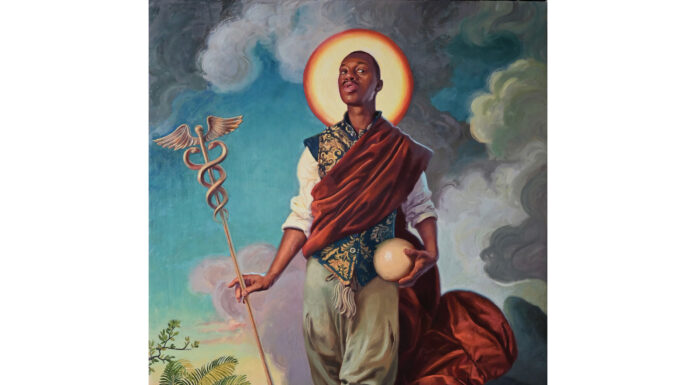 Marking the Years Richard Thomas Scott (b. 1980), "Apollo: The Age of Reason," 2026, oil on linen, 40 x 30 in.; featured in the story "Painting the Present with Eyes on the Past" in the May/June 2026 issue of Fine Art Connoisseur magazine