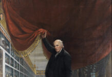 Must-See: A Nation of Artists American Art - Charles Willson Peale (1741–1827), “The Artist in His Museum,” 1822. Oil on canvas, 103 ¾ x 79 7/8 in. Gift of Mrs. Sarah Harrison (The Joseph Harrison, Jr. Collection), 1878.1.2.