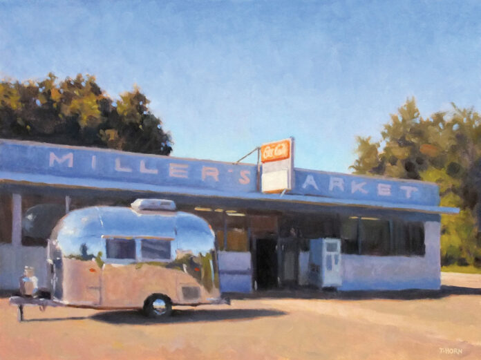 California Art Club - Timothy Horn (b. 1961), "Miller’s Market," 2023, oil on canvas, 18 x 24 in.