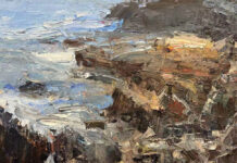 Jove Wang: Instinct and Feeling Jove Wang (b. 1962), "Three Arch Bay, Laguna Beach," 2025, oil on linen, 24 x 30 in.