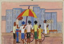 My Favorite Painting: “Children at Ice Cream Stand” Harlem art - William H. Johnson (1901–1970), "Children at Ice Cream Stand," c. 1939–42, tempera, pen and ink, and pencil on paper, 12 5⁄8 x 15 in., Smithsonian American Art Museum