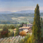 Artist Spotlight: Jill Stefani Wagner Jill Stefani Wagner, "Pienza Afternoon," 12 x 12 inches, oil painting on linen