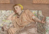Fine Art Auction: From the Collection of Albert Zuckerman fine art auction - Albert Moore (1841–1893), "Pansies," n.d., oil on canvas, 10 x 8 in., to be sold at Christie’s London on July 1, estimate $200,000–$330,000