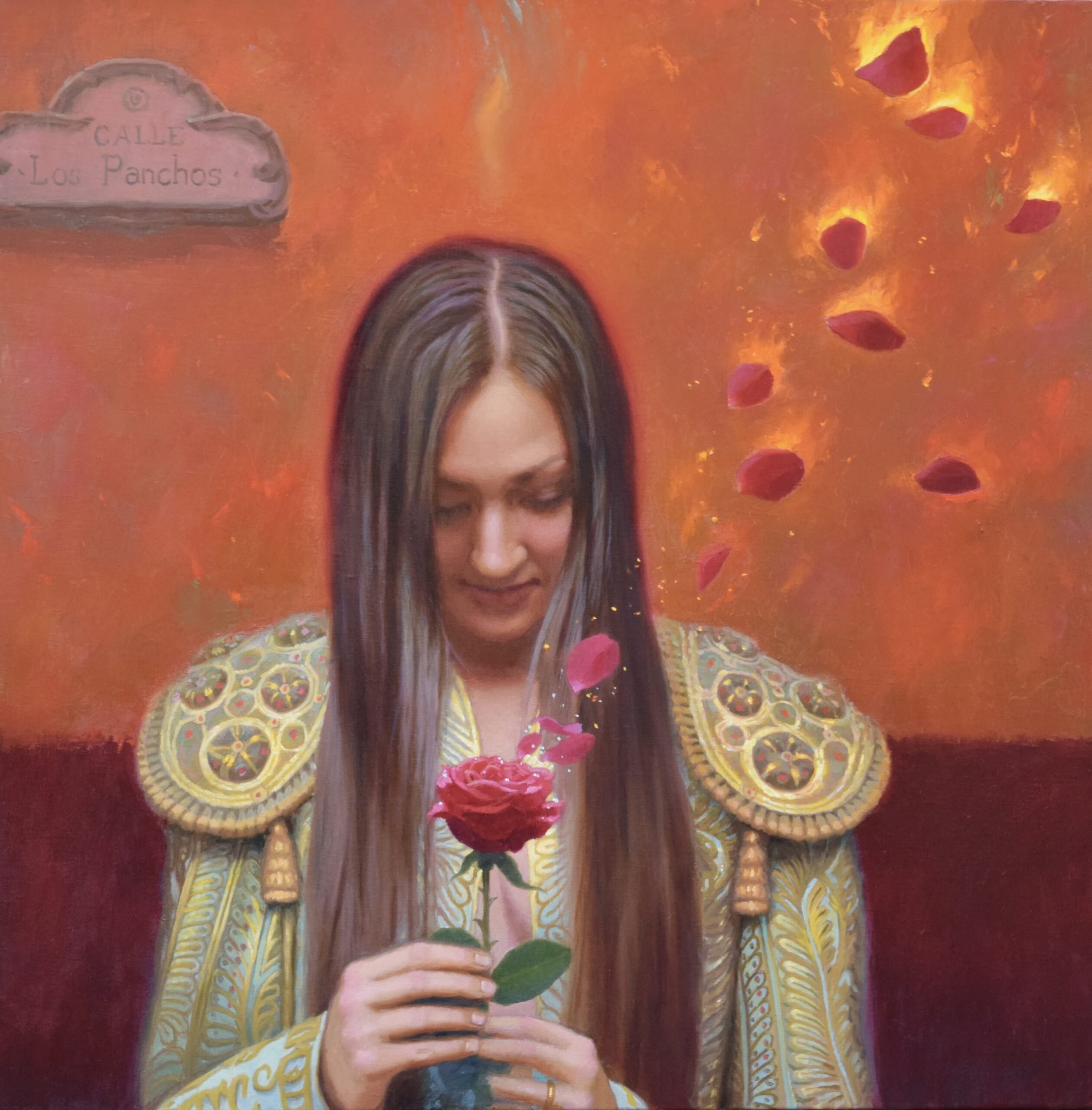 California Art Club - Frank Ordaz, “Solamente Una Vez,” Oil on linen, 30 x 30 inches