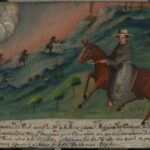 Another American Origin Story Tejano art - Godina (New Spain), “Ex-voto to San Nicolás de Tolentino,” 18th century, Oil on tin, 14 ¾ x 17 ½ in., Private Collection