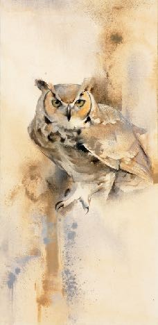 Kathryn Mapes Turner, "Between Two Worlds," oil on rag, 24 x 12 in.
