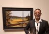 Results: More Than $1 Million in Western Art Sold Artist Dean Mitchell with his painting, "Yellowstone," which won the Harrison Eiteljorg Purchase Award at Quest for the West and joins the Eiteljorg Museum's permanent collection.