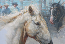 When the Dust Settles Abigail Gutting (b. 1984), "The Big Palomino," 2026, oil on linen, 40 x 30 in.