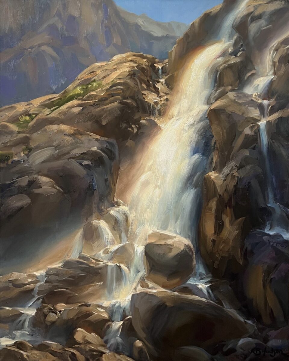 "Bright Morning, Timberline Falls" by Kathleen B. Hudson