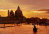 Ben Aronson: Urban Reflections Ben Aronson, "Sunset, Venice," 2025, oil on panel, 9 x 15.75 in